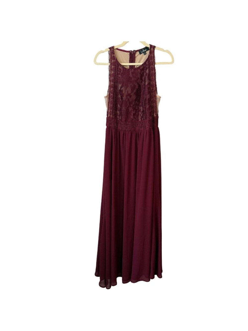 Lulus Burgundy Lace Maxi Dress Size M